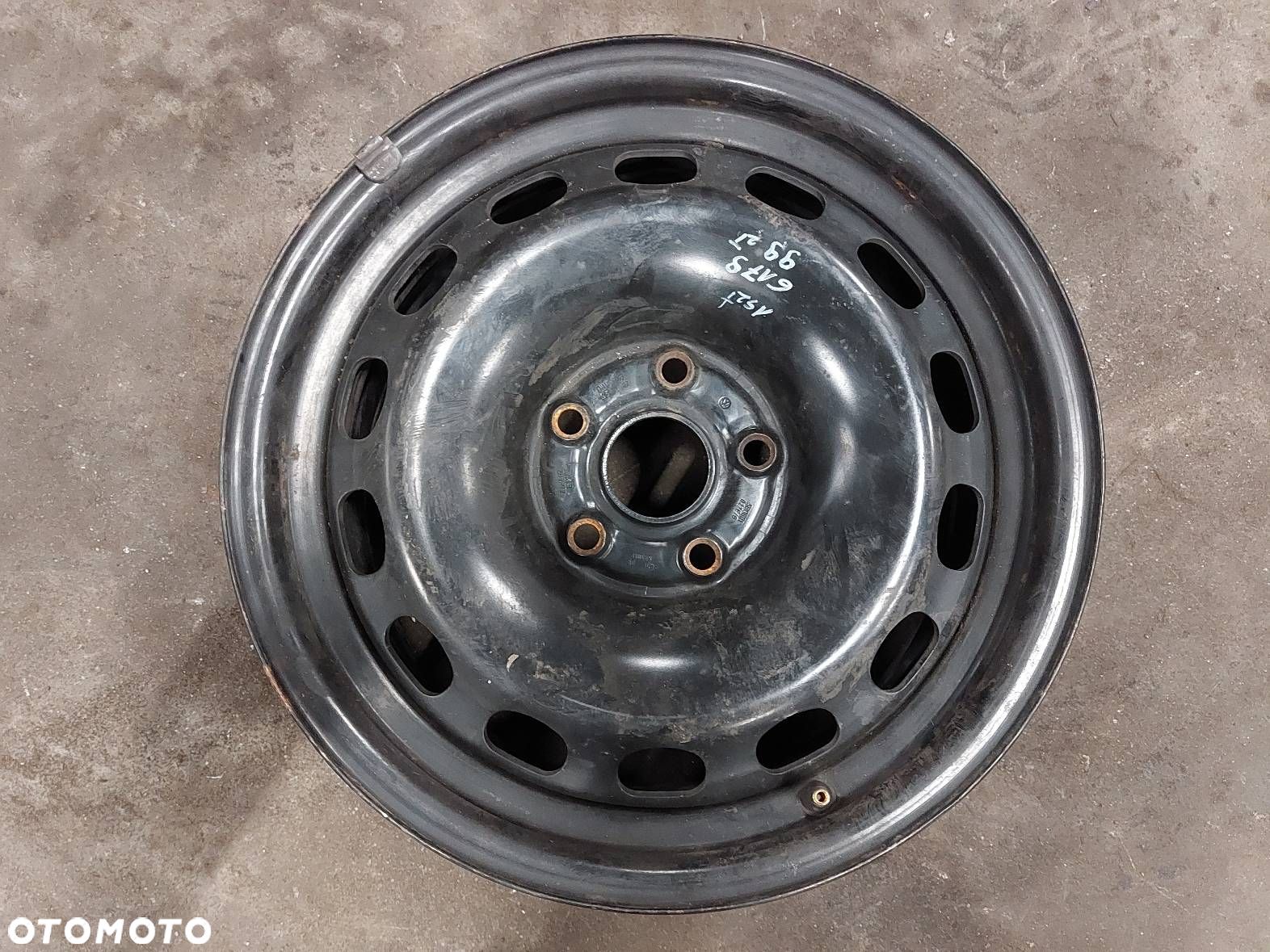 FELGA STALOWA 1 SZT 5x112 7Jx16 ET37 FI57,1 SEAT VW AUDI 3B0601027F - 1