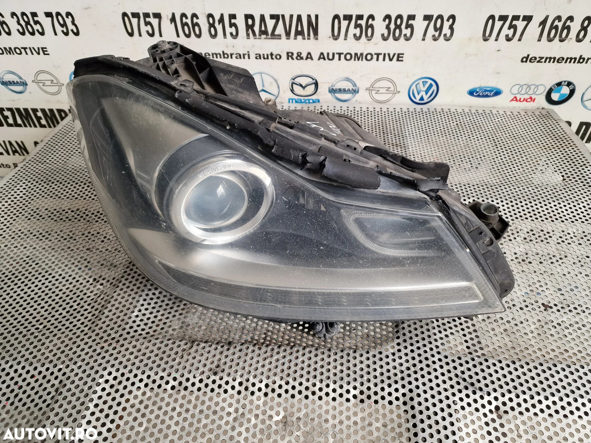 Far Dreapta LED Lupa Xenon Mercedes C Class W204 Facelift Complet Cu Calculatoare De Europa Cod A - 2