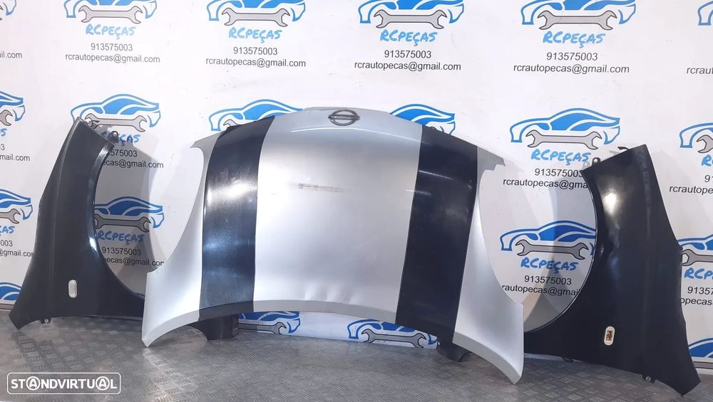 FRENTE COMPLETA NISSAN MICRA 3 III MK3 K12 CAPOT PARACHOQUES GUARDA-LAMAS ÓTICAS FRENTE FIBRA RADIADOR VENTILADOR REFORÇO - 8