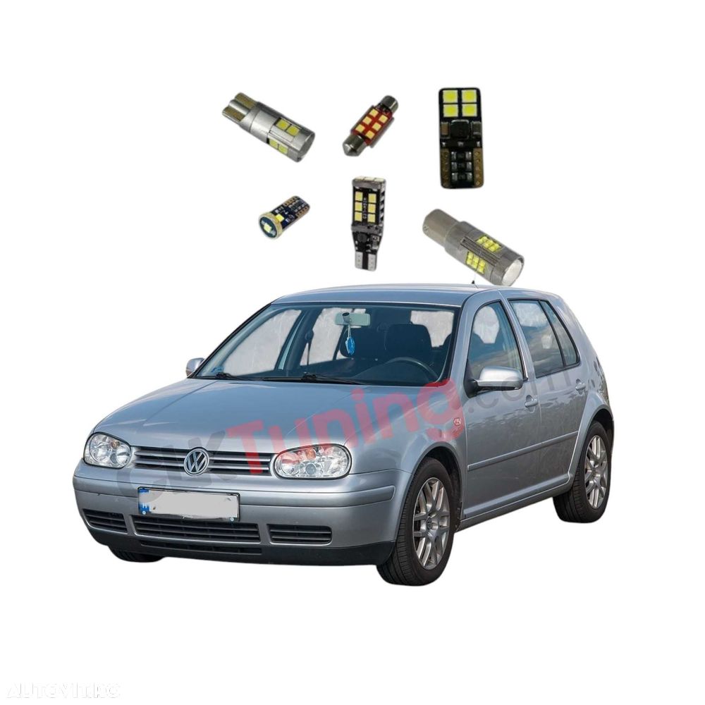 Pachet becuri led leduri pt interior pentru Volkswagen Golf 4 - 1