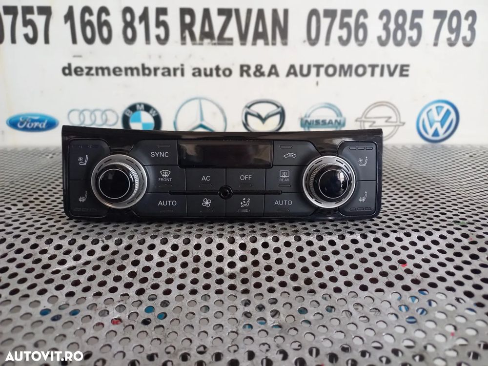 Panou Modul Comenzi Clima Climatronic Dublu Cu Incalzire Si Ventilatie In Scaune Audi A8 4H D4 An 2010-2011-2012-2013-2014-2015-2016-2017 Volan Stanga Cod 4H0820043E Dezmembrez Audi A8 4H D4 3.0 Tdi Quattro Motor CDT Cutie MXU Volan Stanga - Dezmembrari Arad - 7