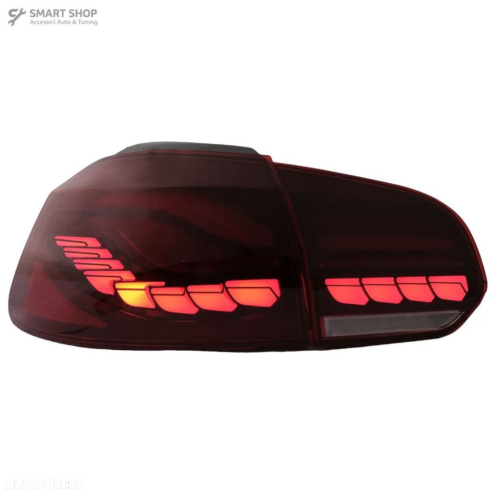 Stopuri Full LED VW Golf 6 VI (2008-2013) Rosu Fumuriu cu Semnal Dinam - 4