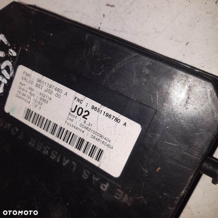 Moduł BSI 307 1.4 9651196780A - 2