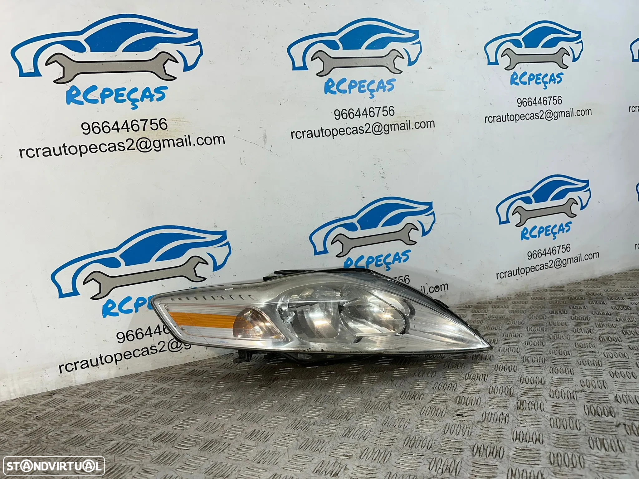 .Conjunto Oticas Faróis Frontal Frente Esquerda Direita Original Halogénio Ford Mondeo 4 MK4 2006 - 2014 7S71-13W030-BK 7S71-13W029-BH - 7