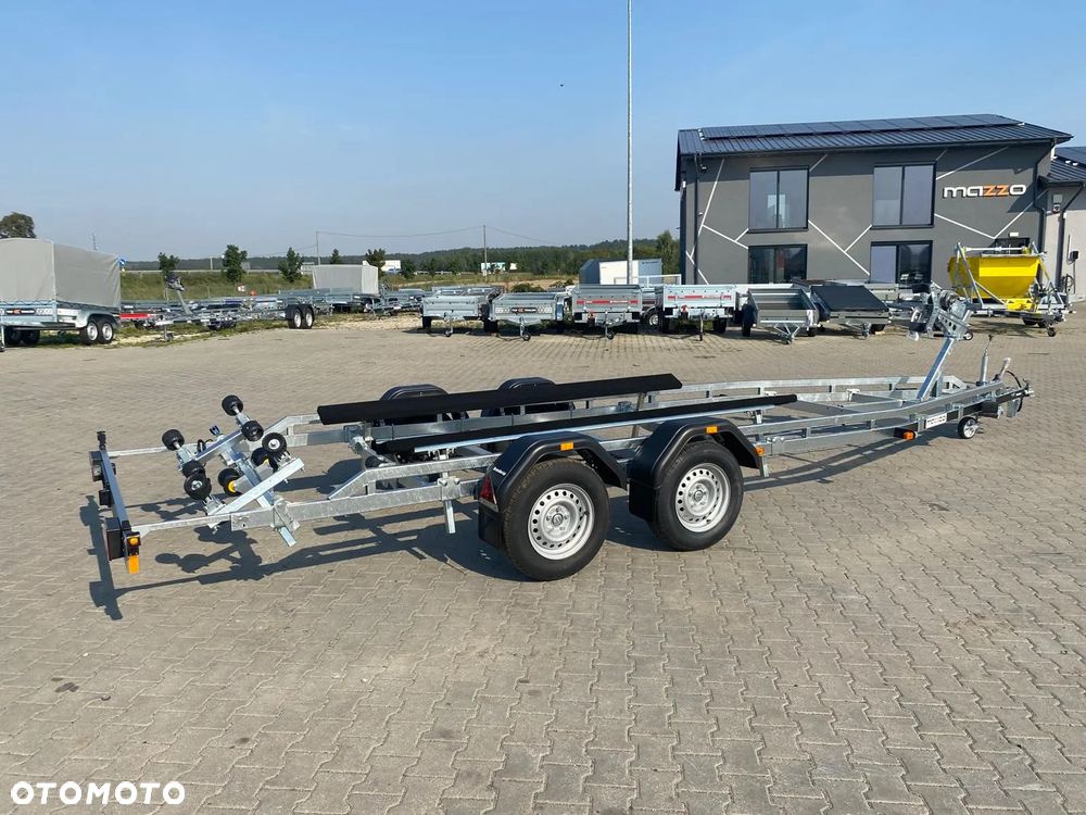 Brenderup Przyczepa pod łódź 7 m DMC2500kg łożyska wodoodporne MOCNA I SOLIDNA PRZYCZEPA PODŁODZIOWA Z PŁOZAMI 2,7M - 6