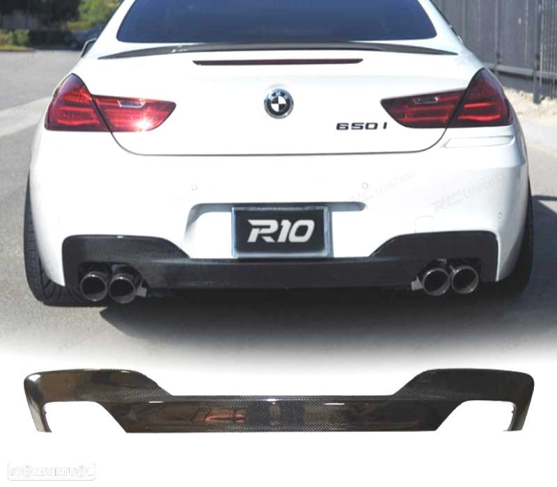 DIFUSOR TRASEIRO BMW F06 F12 F13 11-18 CARBONO - 1