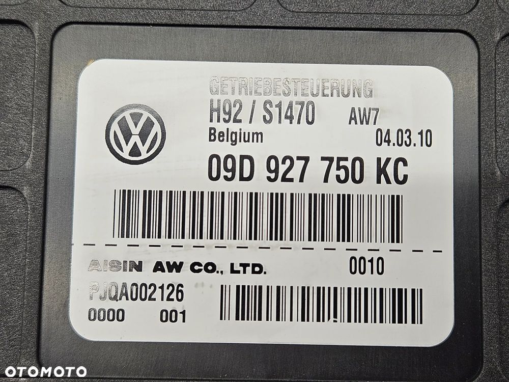 AUDI Q7 05-15R STEROWNIK MODUL SKRZYNI BIEGOW 09D927750KC 09D927750 KC - 4
