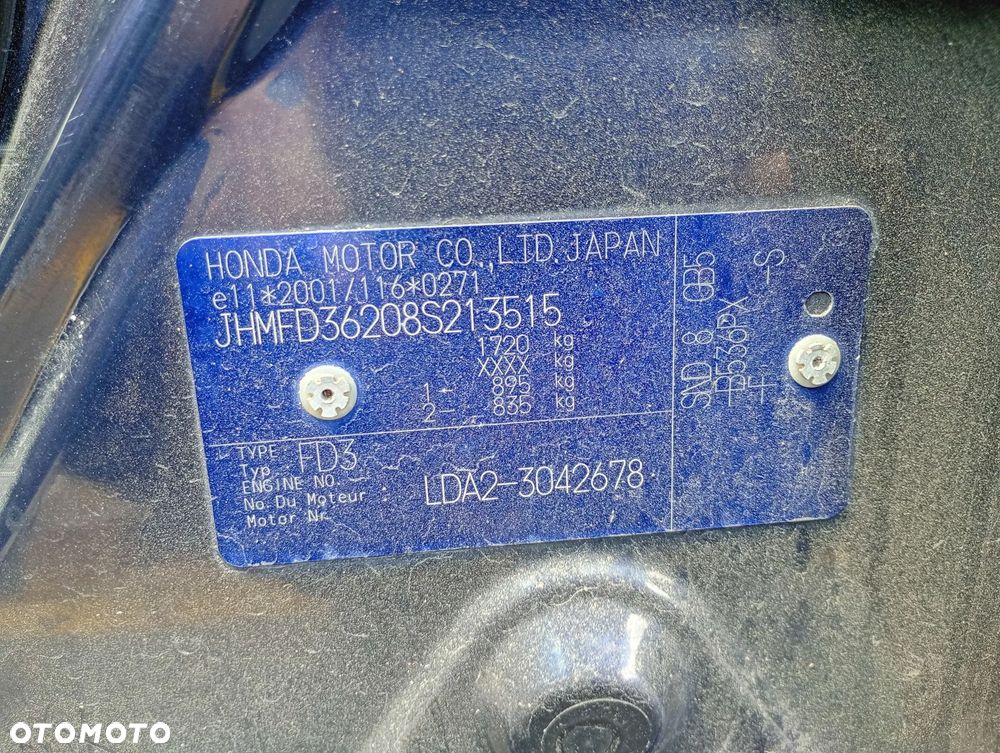 HONDA CIVIC VIII SEDAN IMA 06-11 HYBRID ZDERZAK TYŁ TYLNY B536PX - 19