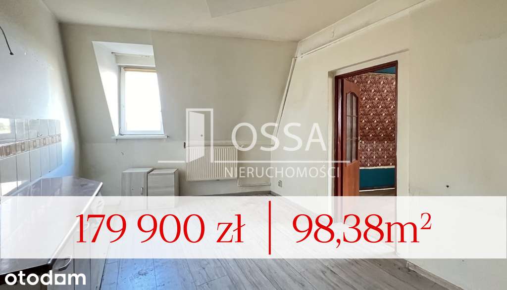 3 pokoje w centrum Inowrocławia + strych - 98,38 m