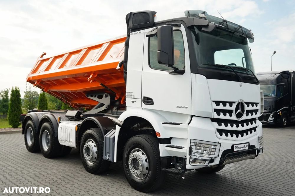 Mercedes-Benz AROCS 3243 / 8x4 / BASCUNĂ CU 2 LATE / MEILLER / BASCUNĂ HIDRAULICĂ / BORDMATIC / AUTOMATĂ / EURO 6 - 11