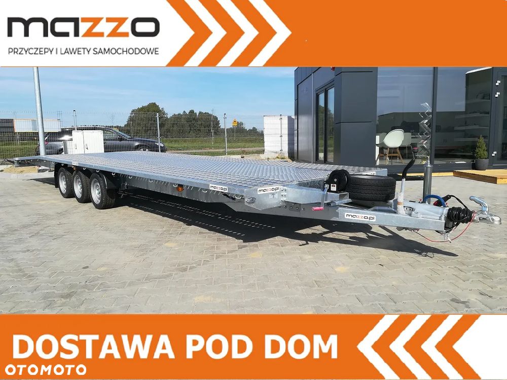 Niewiadów DOSTAWA 850x210cm Laweta trzyosiowa z podłogą aluminiową, kołem zapasowym, NAJAZDAMI i AMORTYZATORAMI! - 1