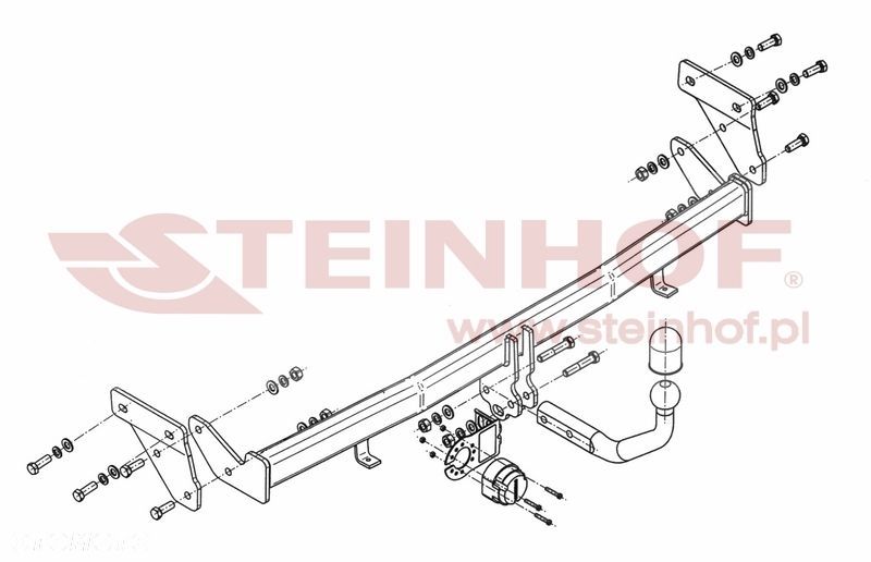 Hak Holowniczy + MODUŁ 7PIN do Kia Rio III Sedan od 2013 do 2017 - 2