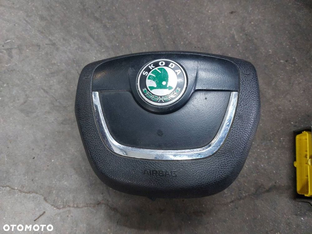 ZESTAW AIRBAG KOKPIT DESKA MODUŁ PODUSZKI PASY SKODA SUPERB II - 6