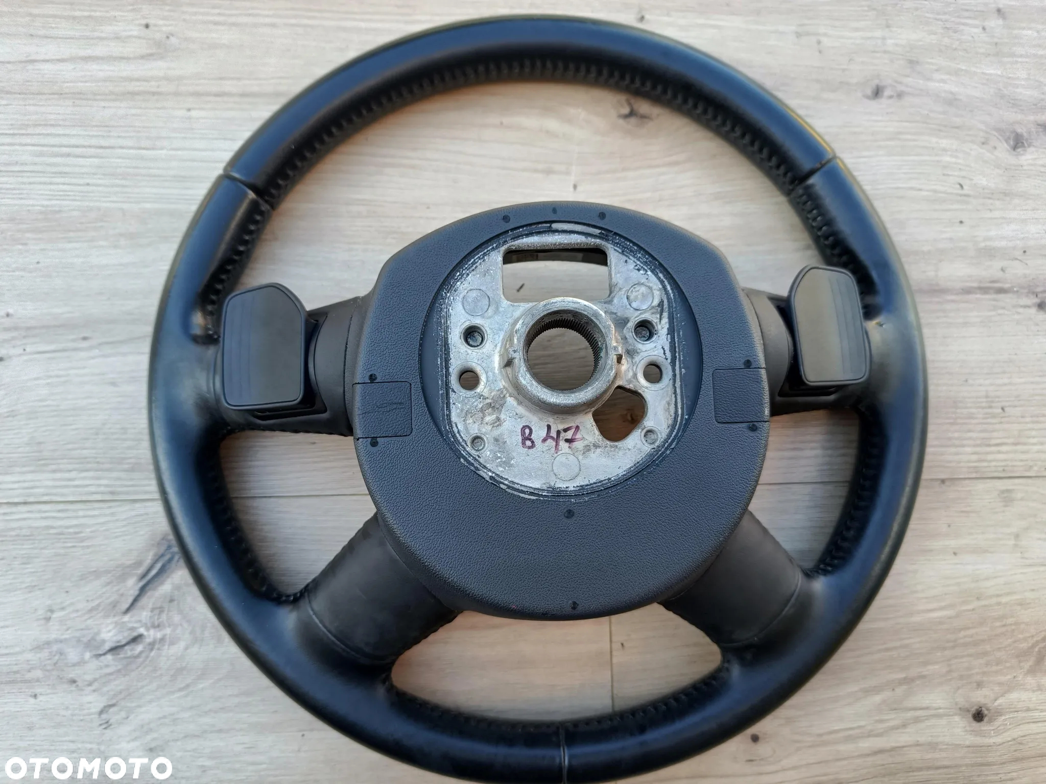 AUDI A6 C6 A8 D3 LIFT Q7 KIEROWNICA CZARNA SOUL ŁOPATKI 4E0419091CN - 13