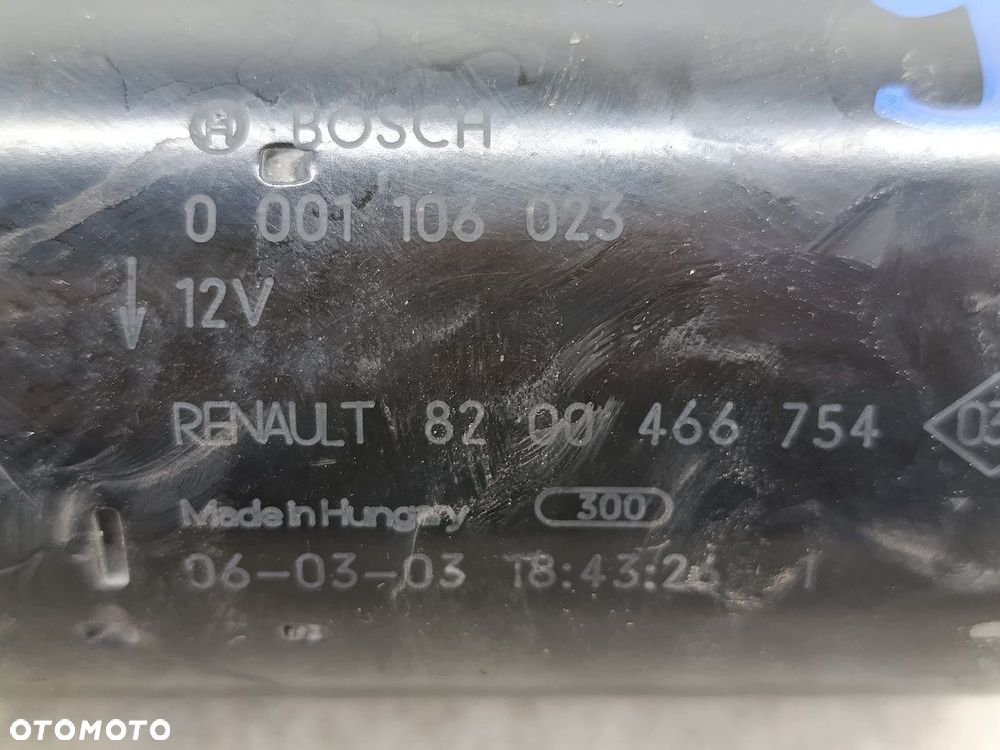 ROZRUSZNIK RENAULT SCENIC II 8200466754 0001106023  BOSCH 2.0 16V - 2