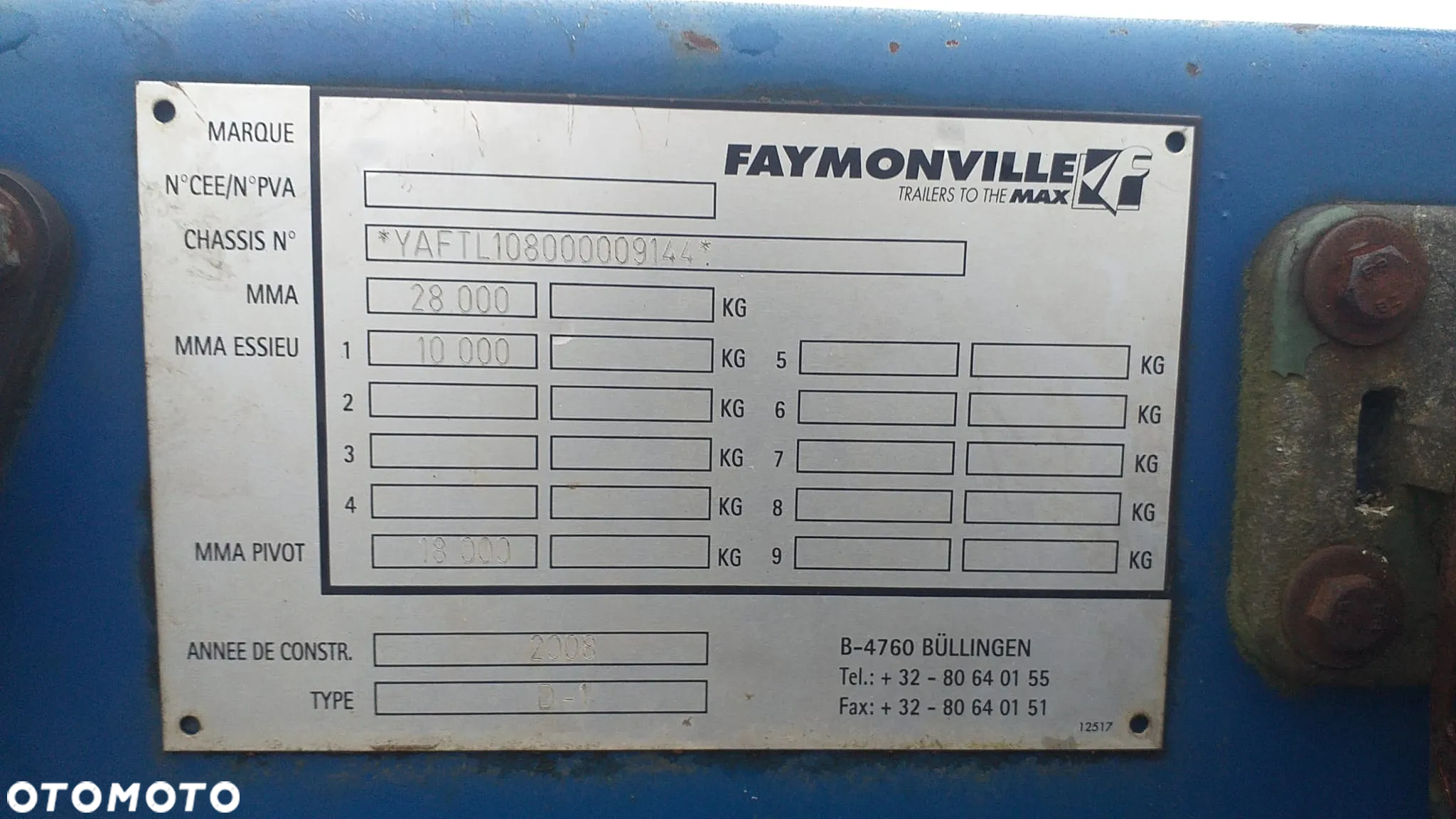 Faymonville Wózek Dolly 1 osiowy - 2