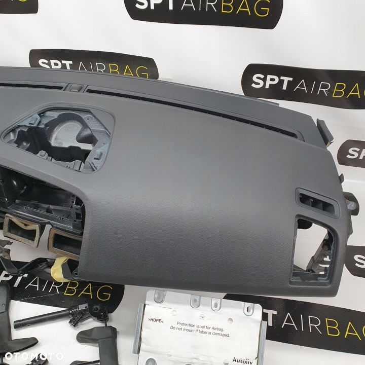 VOLVO XC60 DESKA ROZDZIELCZA KONSOLA KOKPIT PULPIT PODUSZKI AIRBAG AIR BAG PASY DOPINACZE KIT SET - 4