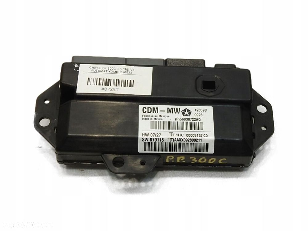 MODUŁ STEROWNIK DRZWI PRAWY PRZÓD CHRYSLER 300C P56038722AQ - 1