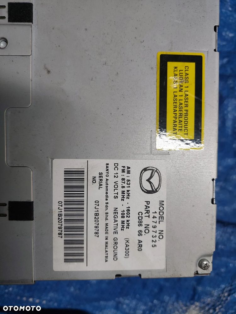 Radio samochodowe Mazda 14797325 CD86 66AR0 - 2