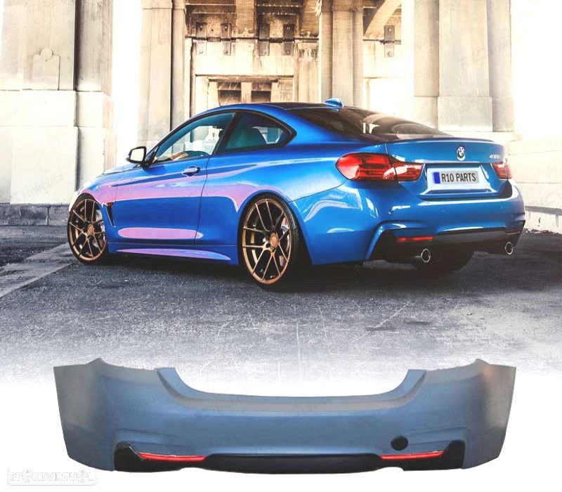 PÁRA-CHOQUES TRASEIRO BMW F32 F33 LOOK M DUPLA SAÍDA - 1