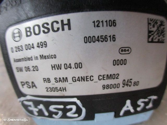 Modulo 0263004499 9800094580 CITROEN DS4  2013 1.6HDI 115CV 5P CINZENTO Módulo Sensores De Estacionamento - 3