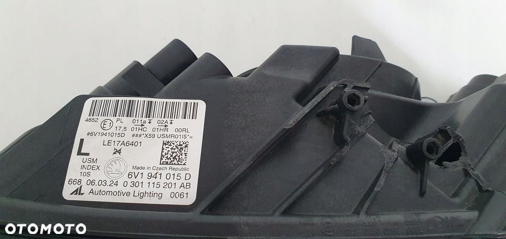 SKODA FABIA 3 III LIFT LAMPA LEWA PRZÓD 6V1941015D - 3