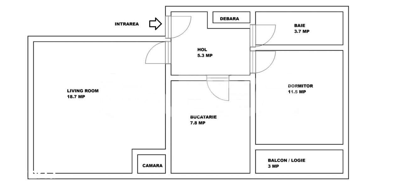 Apartament decomandat de vanzare 2 camere Strand etaj 4 acoperis — fotografia 3