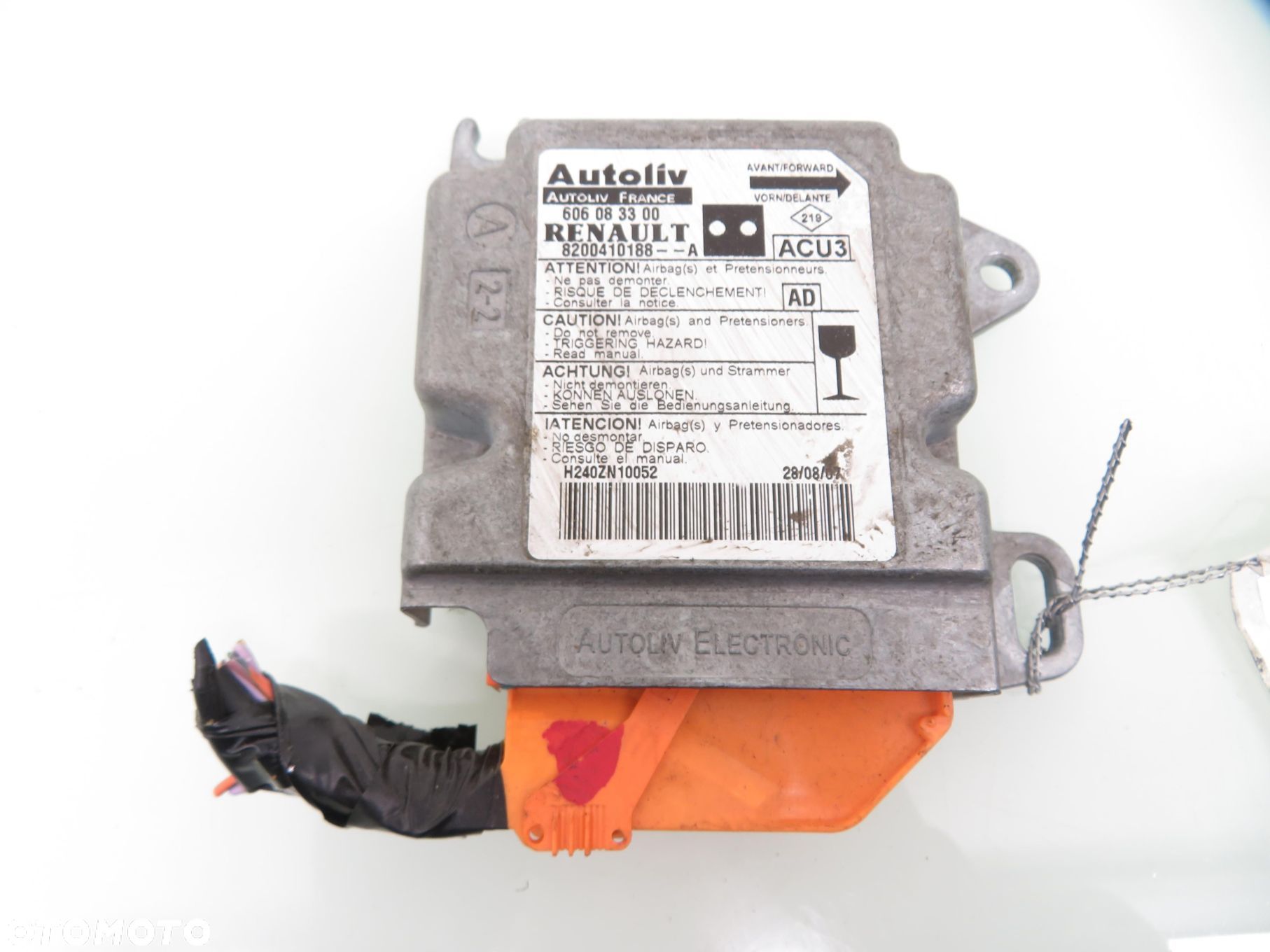 MODUŁ AIRBAG RENAULT KANGOO I 8200410188A 606083300 - 1