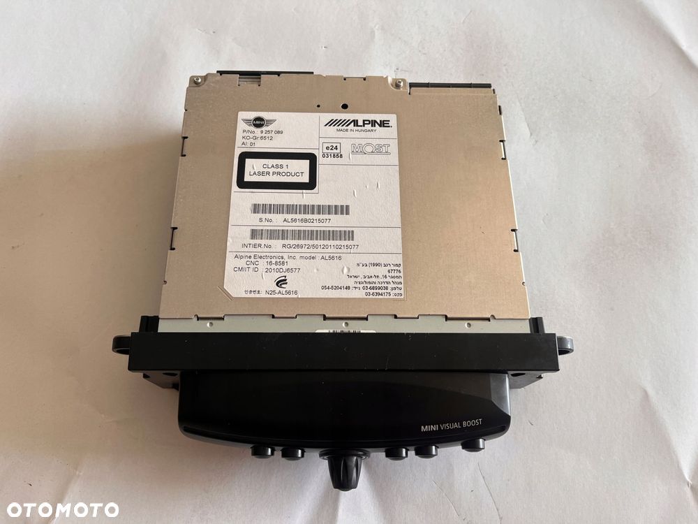 mini cooper r56 radio oryginalne 9257089 alpine - 5