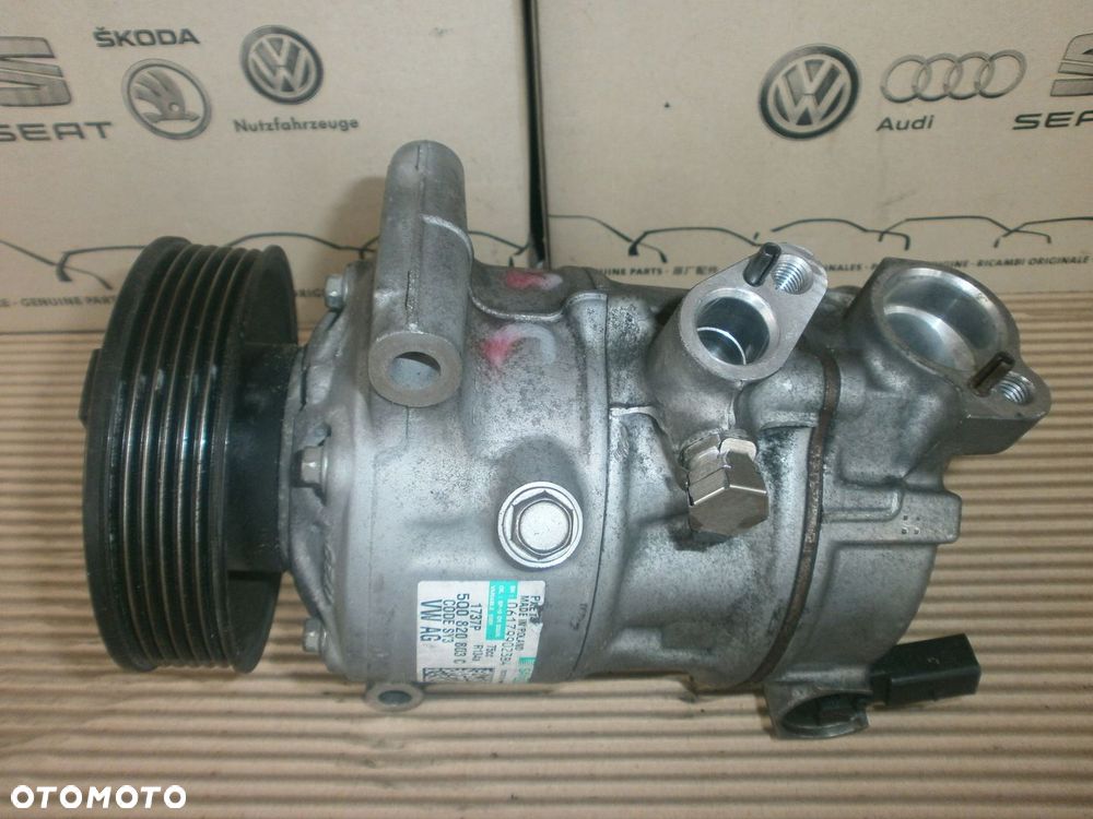 KOMPRESOR SPRĘŻARKA KLIMATYZACJI 5Q0820803C IDEALNY VW SKODA SEAT ŚLĄSK - 1
