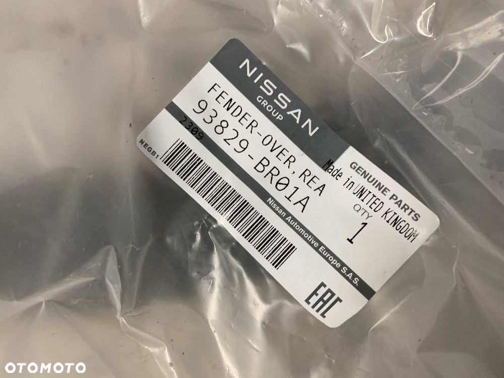 NOWA ORYGINALNA LISTWA NAKŁADKA BŁOTNIKA LEWY TYŁ NISSAN QASHQAI I 07-13 LEWA TYLNA 93829-BR01A - 8