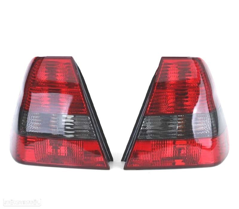 FAROLINS TRASEIROS BMW E46 COMPACT VERMELHO PRETO - 1