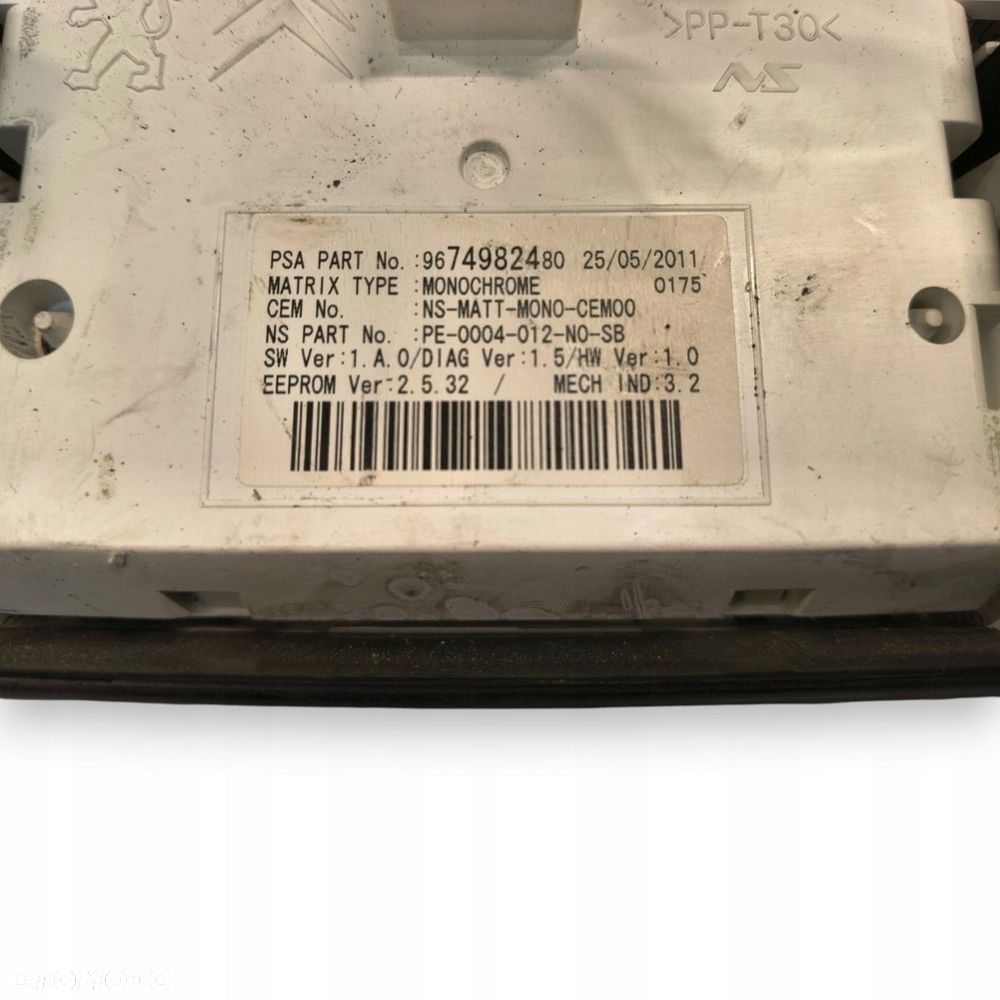 LICZNIK ZEGARY 9676464480 Peugeot 3008 I 5008 I 1.6 HDI E-HDI Diesel - 3