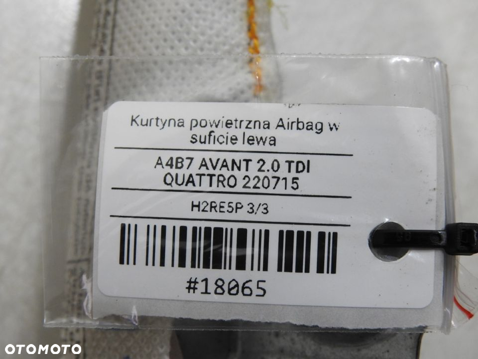 KURTYNA AIRBAG LEWA AUDI A4 B7 AVANT 8E9880741B - 9