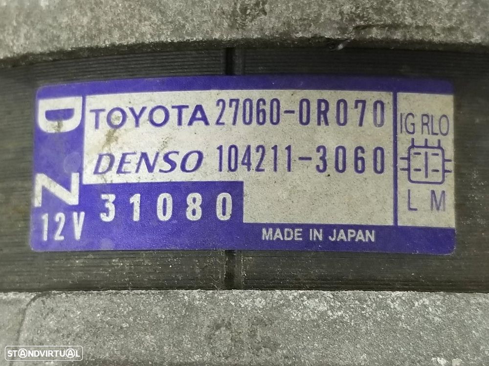 ALTERNADOR TOYOTA AVENSIS BREAK FAMILIAR 2011 -270600R070 - 3
