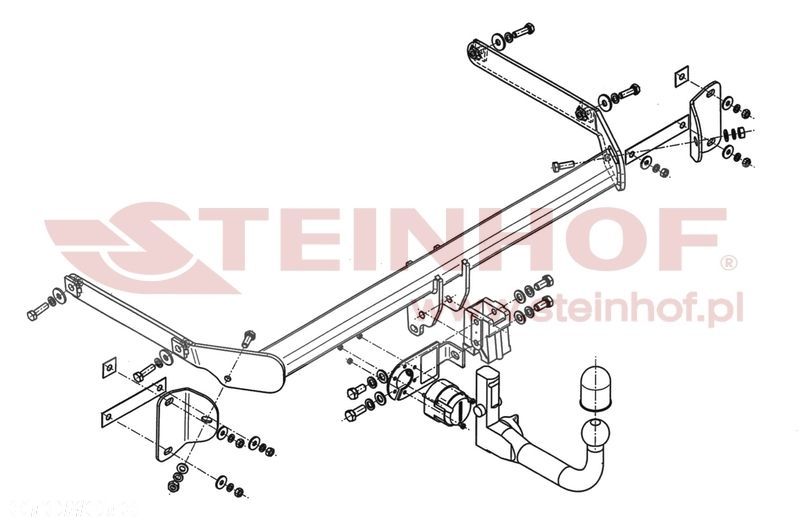 Wypinany hak holowniczy + Moduł 7 pin do Ford B-Max od 2012 do 2017 - 2