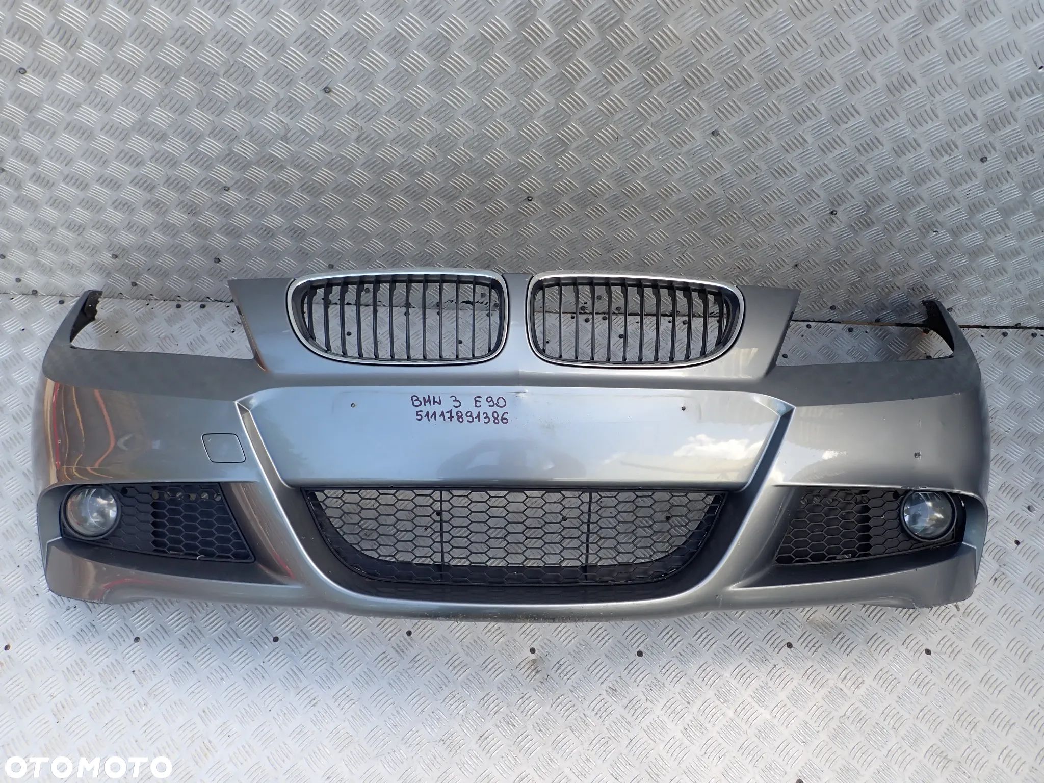 ZDERZAK PRZEDNI BMW SERIA 3 E90 E91 M-PAKIET LIFT 51117891386   SPARKLING GRAPHITE M /SCHWARZ - 1