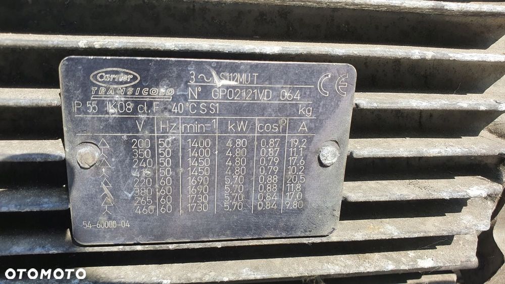 Silnik Elektryczny z Wiatrakiem Carrier Supra850MT - 4