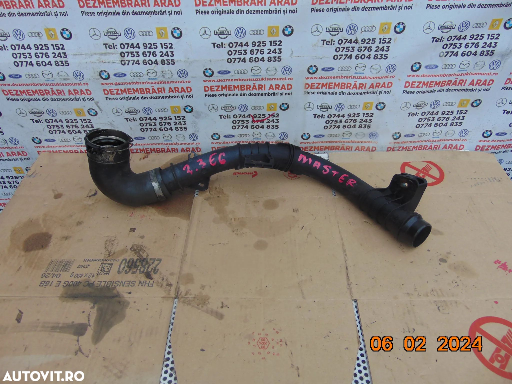 Conducta intercooler Renault Master 2.3 euro 6 opel movano nissan nv400 cod 144605995r furtun intercooler tub - 1