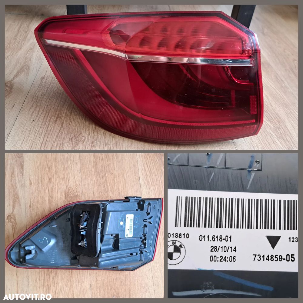 Lampa stop tripla stanga dreapta spate portbagaj haion aripa Bmw X6 F16, X6 M F86, X1 E84, Seria 3 F30, F80 M3, F35, F31, 316d 316d 316i 318d 318dX 320d ed 320d 320dX - 2