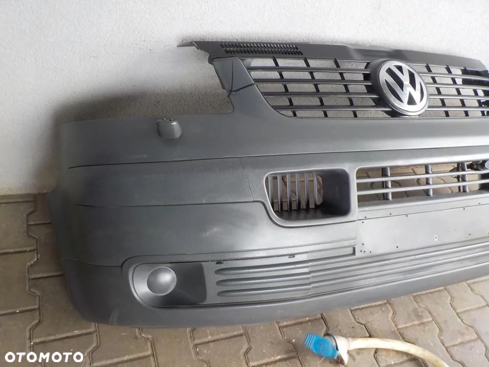 VW T5 03- ZDERZAK PRZÓD PRZEDNI + SPRYSKIWACZE LAMP - 2