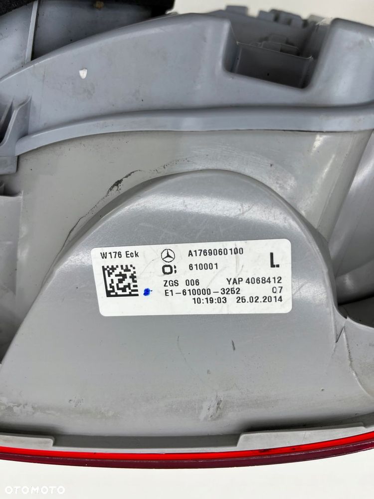 MERCEDES W176 LCI LEWA LAMPA TYŁ W BŁOTNIK A1769060100 - 8