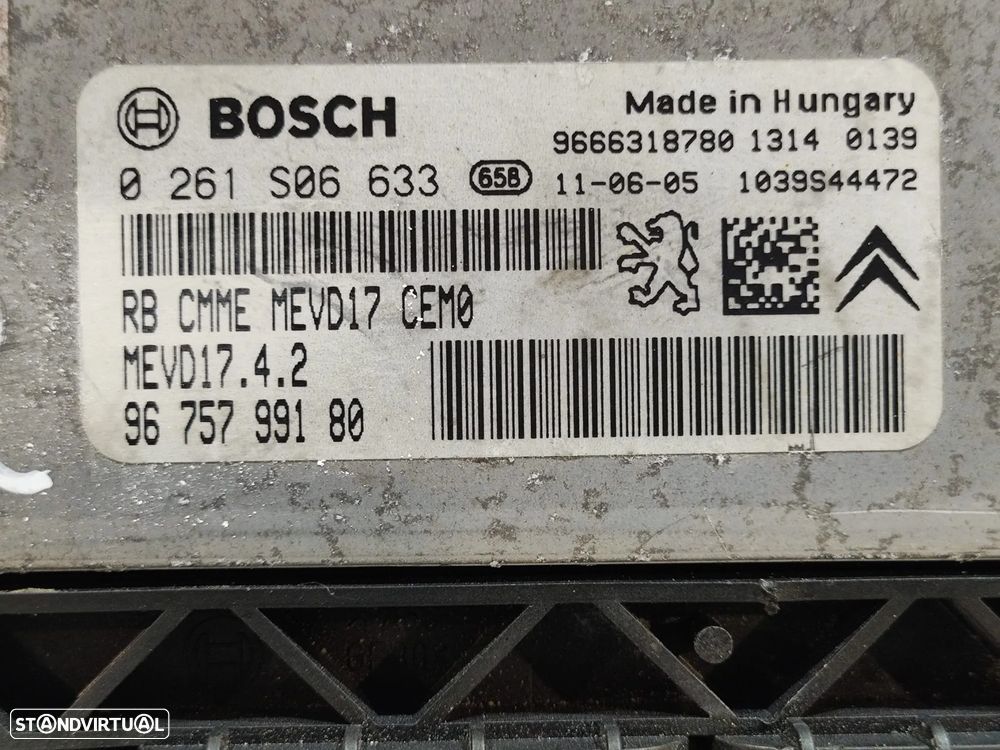 Centralina ECU Motor Bosch PSA 1.6 THP 200cv 5F03 5FU Original - 6