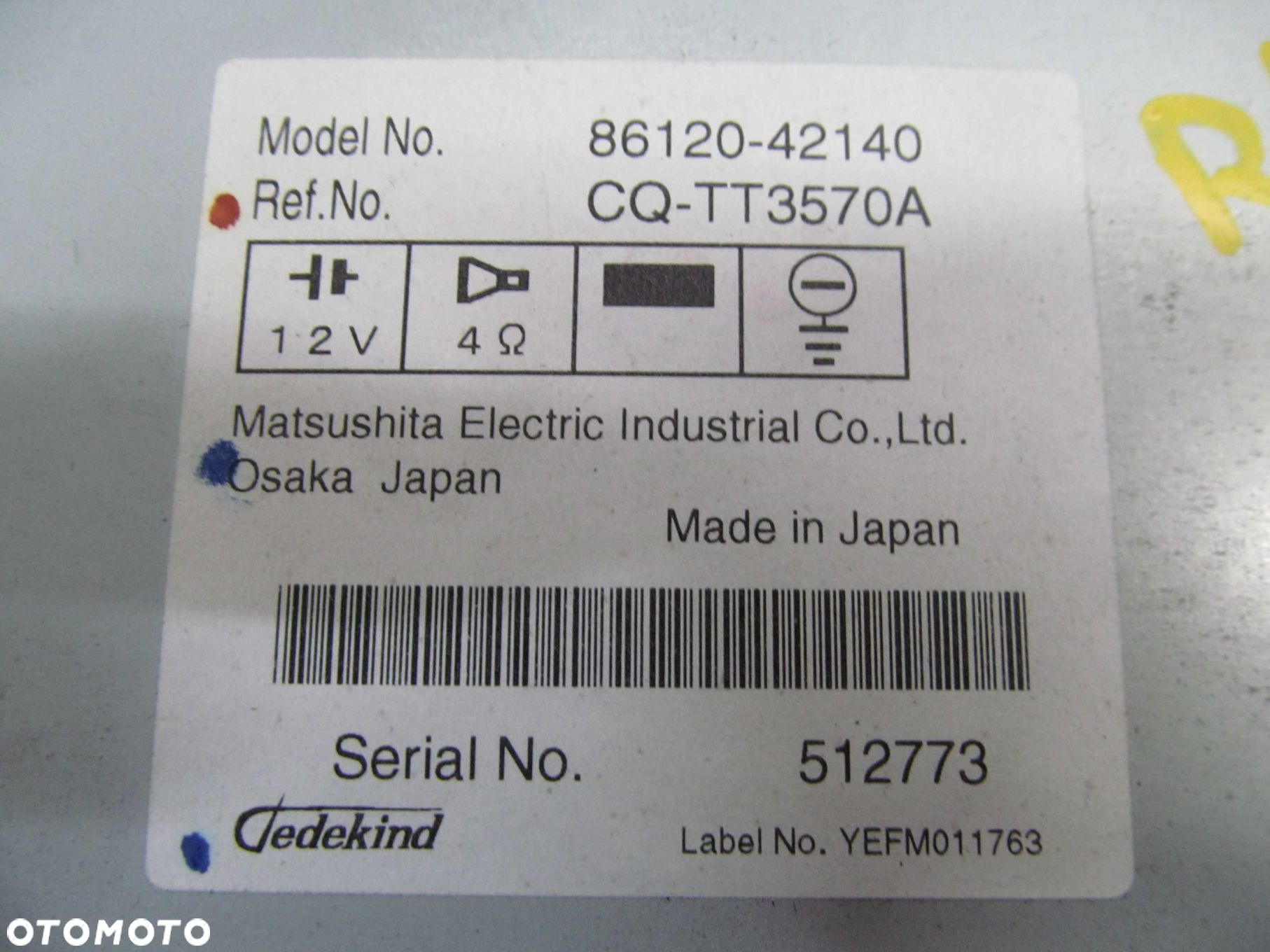 TOYOTA RAV4 RADIO RADIOODTWARZACZ CD MP3 86120-42140 05-12 - 6