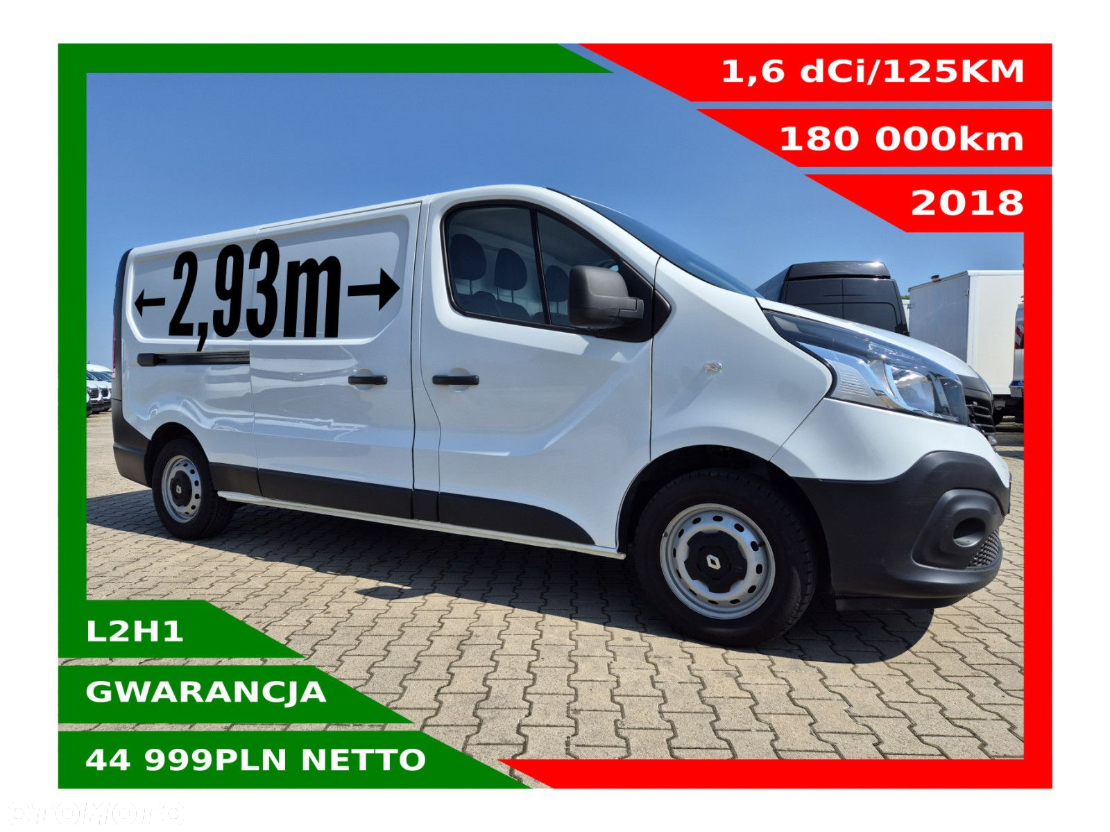 Renault Trafic Long *44999zł NETTO* 1,6dCi/125KM - 2