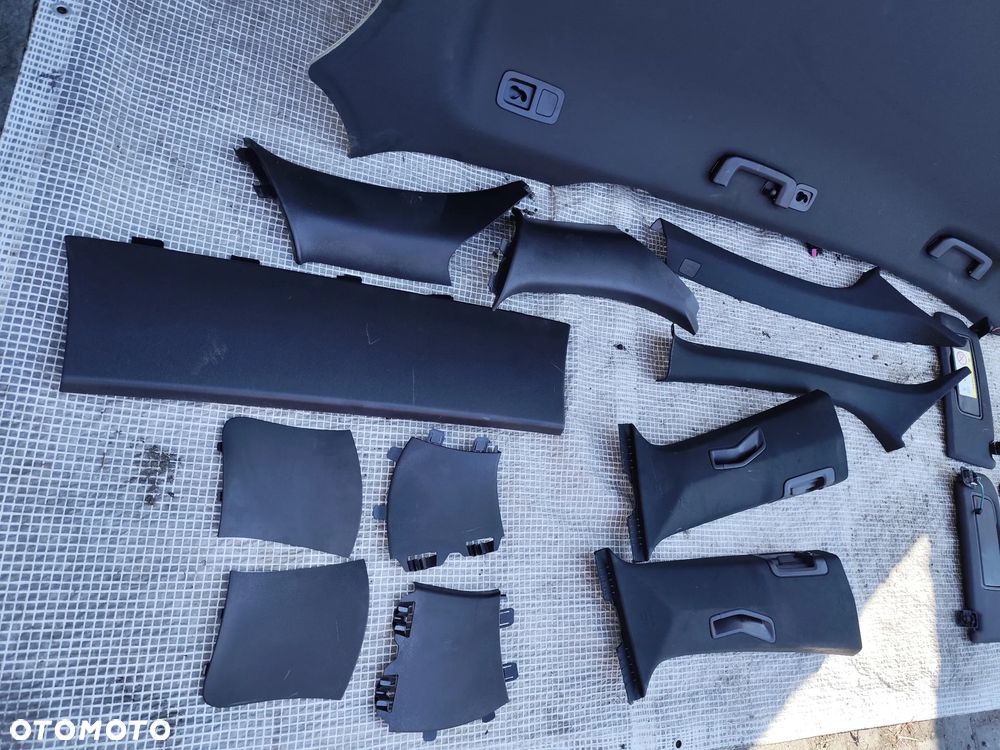 Volvo XC60 I Lift 13-18 R-Design Podsufitka Czarna Kompletna Słupki Daszki - 8