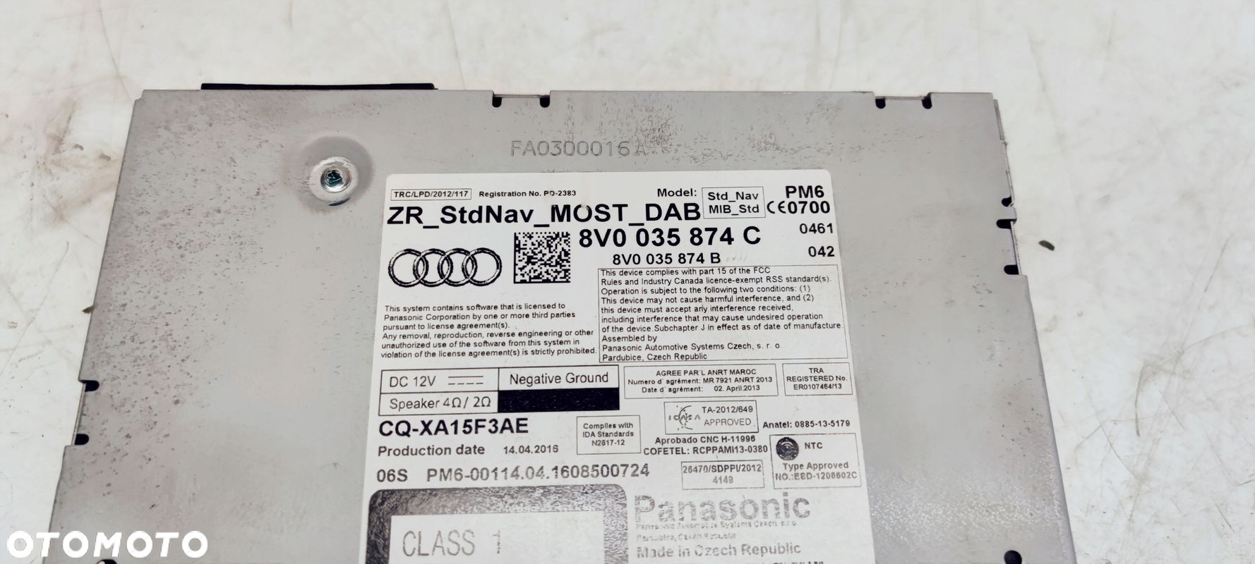 JEDNOSTKA MMI CZYTNIK KART AUDI A3 8V 8V0035874C - 4