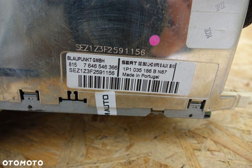 RADIO CD MP3 RADIOODTWARZACZ SEAT LEON II 2  1P1035186BN87 - 3