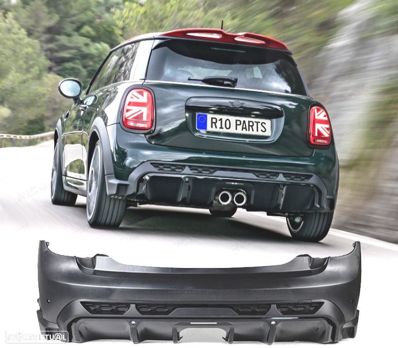 PARA-CHOQUES TRASEIRO MINI F56 F57 COUPE 14-20 LOOK NEW JCW - 1