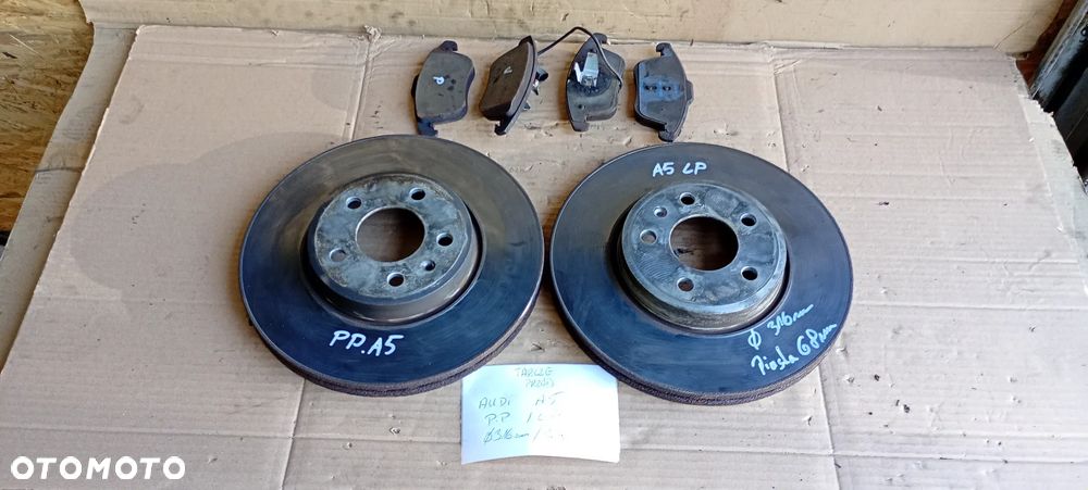 Tarcze hamulcowe klocki przód przednie 316mm Audi A5 8T 2.0 TDI - 6